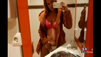 Preview 2 of Sexxx See - Rubia cachonda en ba&ntilde_o p&uacute_blico buscando sexo