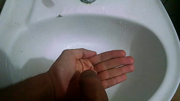 Preview 1 of Sun Homo - Many Spurts of White Precum No Hands... and PISS!