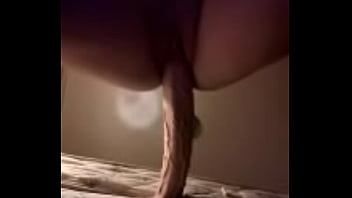 Preview 3 of Frau Fickt Auto Schalthebel - Playing with my 14&quot_ dildo