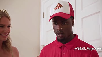 Preview 2 of Si X Video - Pizza Man Gets A Generous Gangbang Tip