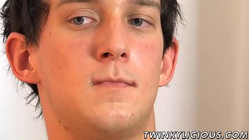 Preview 2 of 1st Sex Bleeding Virgin - Sexy brunette twink Andy Kay wanking his strong cock