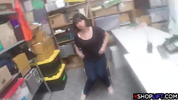 Preview 1 of Babysitter Facials - Petite teen shoplifter busted and fucked by a mall cop