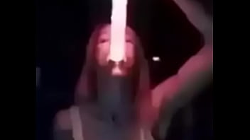 Preview 1 of Desi Voyeur - Slut deepthroating glowing dildo