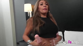 Preview 3 of Eng Sub - A very hot Latina step mom fucks a young man who could be her son. Colombian Vanessa is now on FAKings