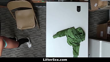 Preview 1 of Exchange Womans - Big Boobs Thief Dakota Rain Steals Cucumber for Masturbating so Officer Gives Her His Dick Bigger than Cucumber - Liftersex