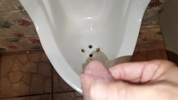 Preview 1 of Ibcwst - Pissing at public urinal,  showing power of my kegel muscles _)