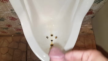 Preview 4 of Ibcwst - Pissing at public urinal,  showing power of my kegel muscles _)