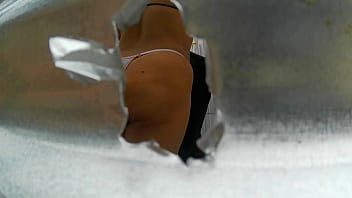 Preview 4 of Abi Sixy Vidoe - Mujer grabada en cabina al aire libre(LATINA EN PUBLICO)
