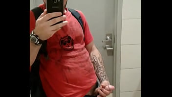 Preview 1 of Bob Emo - Dope dick public restroom masturbation
