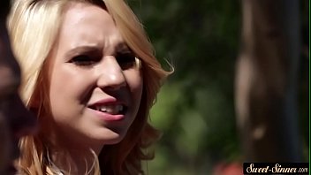 Preview 2 of Public Bus Xxxxx - Glamcore stepmom rides dick at the kitchen