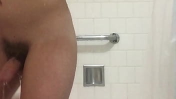 Preview 4 of Movie 19 Girl - big ass Sissy teen boy in shower plays with ass