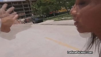 Preview 2 of Blowjobjosie Fuck - Streaking busty Latina teen blows dick
