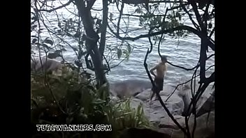 Preview 2 of My Nipples Very Erect - Blower Twink Big Dick on Beach