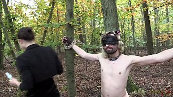 Preview 1 of Redwap Xxxxxx - Kitty likes Mistress&#039_s game - Outdoor Strap-on Fuck with Miss Flora