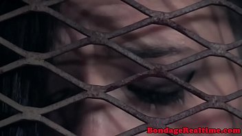 Preview 3 of Tube Miracle - BDSM redhead sub nipple clamped and toyed