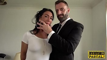 Preview 2 of Freak Stretch Vagina - Handcuffed UK MILF edged while cockriding dom