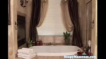 Preview 1 of Peep Horny - MILF masseuse pleasures customers dick