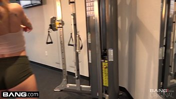 Preview 2 of Touch His Wife - Sydney Cole Workout and tiny titties in the gym