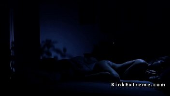 Preview 1 of Miya Mallika Fuck - Busty solo babe gets fucking machine in bedroom
