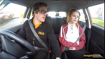 Preview 1 of Six Xxxxx Movies Hd Fallm - Redhead teen Ella gets boned by her driving instructor