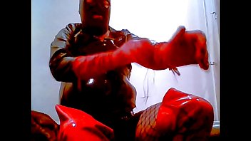 Preview 2 of Bbw Ebony Threesome Sandwich - Leather solo