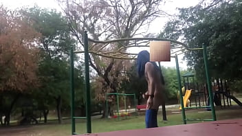 Preview 3 of Ursula Suarez Facesitting - Naked in the park (part 5)