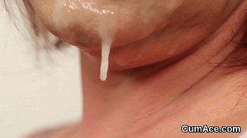 Preview 1 of Interviu Maney - Horny idol gets sperm load on her face gulping all the jizz