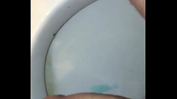 Preview 3 of Sunny Leone Fucking Denial - pissing in underwear and pours blue soap on dick