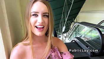 Preview 3 of Snail Crush Fetish - Blonde flashes ass for money in public