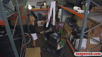 Preview 1 of Club Ebony Strippers - Blonde milf gets drilled in storage room