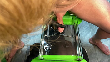 Preview 3 of Nnapp - Mature milf handjob cumshot in aquarium