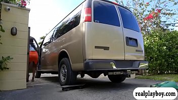 Preview 1 of Dark Far - Huge boobs ebony gets pounded in the van