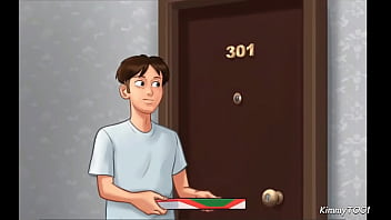 Preview 1 of Funlipino Musterbating - Summertime Saga - Stepdaughter caught Stepmom fucking her boyfriend the pizza guy - KimmyToons