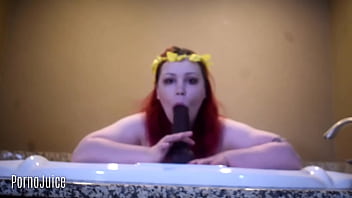Preview 3 of New Lunar Jav - Big Titty Butt Plug Girl at the Roman Baths with BBC starring Lily Raine promo