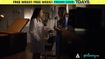 Preview 1 of Wwe John Cena Xnxx - GIRLSWAY - Doctor Vicki Chase KNOWS How To Keep Nurse Sinn Sage&#039_s Mouth Busy From Telling Secrets
