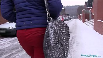 Preview 1 of Straight Cock - Public Agent Young Russian in Glasses Fucking a Big Cock