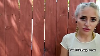Preview 2 of Taboo My Mom Cry - Pierced nose blonde bangs in public