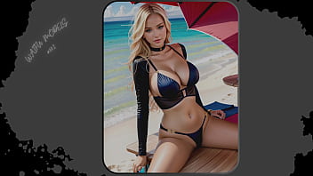 Preview 1 of Sonia Blaze Anal - Bikini Bliss: Immersive Beach Art Experience in Brazil - Part 3 | AI-Generated Creations | Waifu Models #002