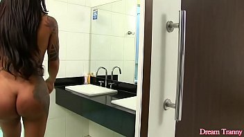 Preview 4 of Hd Amateur Hardcoe - Muscular shemale Rosy Pinheiro shows off her body and urinates