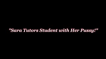 Preview 1 of London College Prons - Busty Tutor Sara Jay Fucks Her Big Dick Student for Extra Credit!