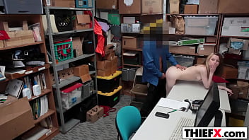 Preview 2 of Cherry Rain Kelton - Shoplyfter - Sexy Teen Thief Is Willing To Accept The Deal