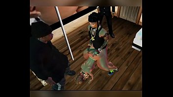 Preview 2 of Invisible Rep - Fucking big booty creami in the trap while homies watching