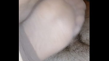 Preview 2 of Peircings Sex - homemade nylon footjob with big cumshot