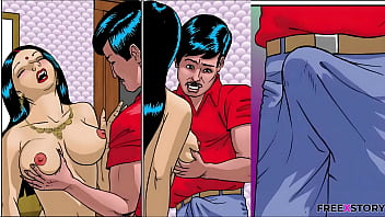 Preview 3 of One Girl 3 Men - Savita Bhabhi Episode 1 - Bra Salesman - Indian Adult Comics