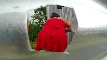 Preview 3 of Best Big Xxx Video - Mujer grabada en cabina al aire libre(CULONA)