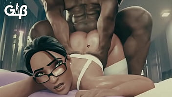 Preview 2 of Jame James - Symmetra Taking Hard Backshots By Big BBC
