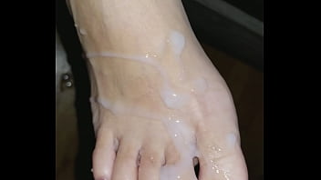 Preview 4 of Group Cuckold Clean - Creamy toes and feet blasted!
