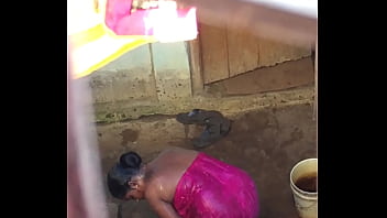Preview 2 of Vvv Big Lola - Desi village horny bhabhi nude bath show caught by hidden cam