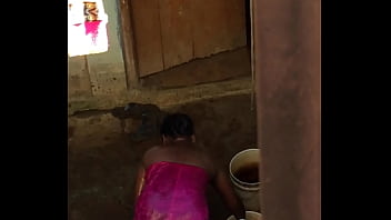 Preview 1 of Vvv Big Lola - Desi village horny bhabhi nude bath show caught by hidden cam