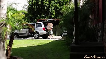 Preview 2 of Mom Holly Micheal - Busty milf pussyfucked outdoors by stepson